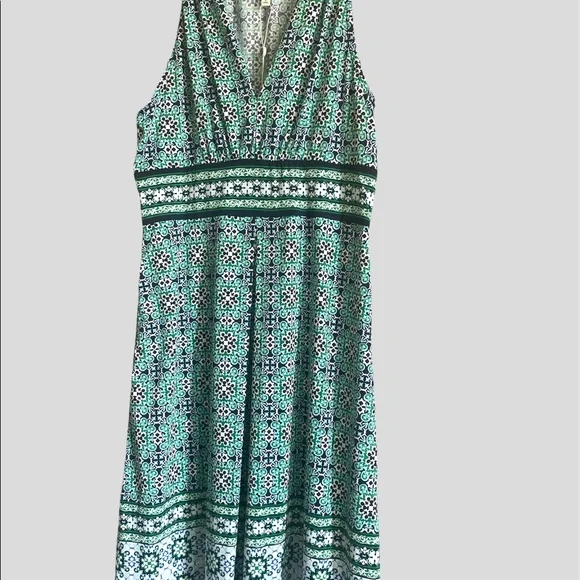 Max Studio Patterned Sleeveless Fit & Flare Dress